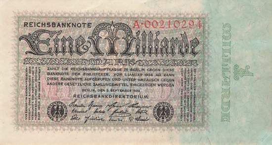 1 Milliarde Mark ro 111a A